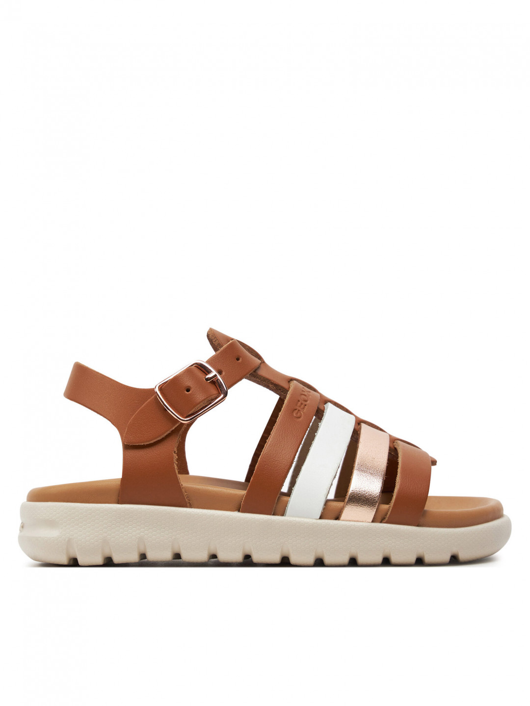 Geox Sandály J Sandal Soleima Gir J35GSB 043CF C6A7F M Hnědá